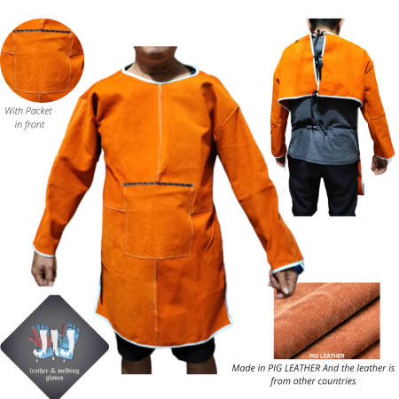 Pig Leather Welding Jacket With Packet better than cow leather