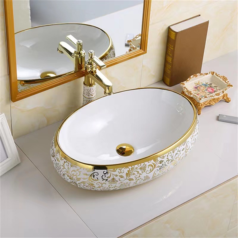 European Ceramic Gold Sink - OEM