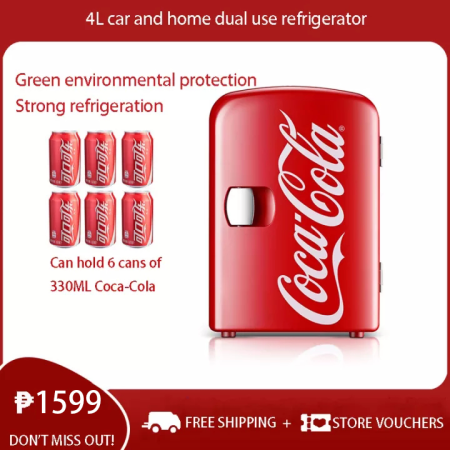 Coca-Cola Mini Fridge - 4L Portable Car Refrigerator