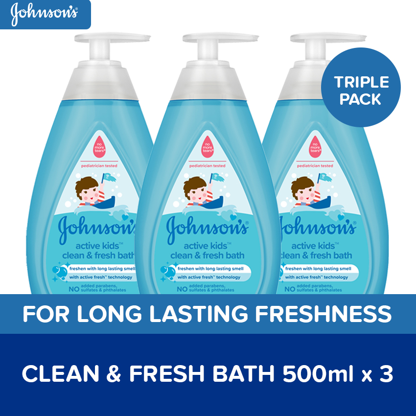 Johnsons Active Kids Clean Fresh Baby Shampoo 500ml Shampoo