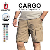 URBAN PIPE Men's 6 Pocket Cargo Shorts with Drawstring