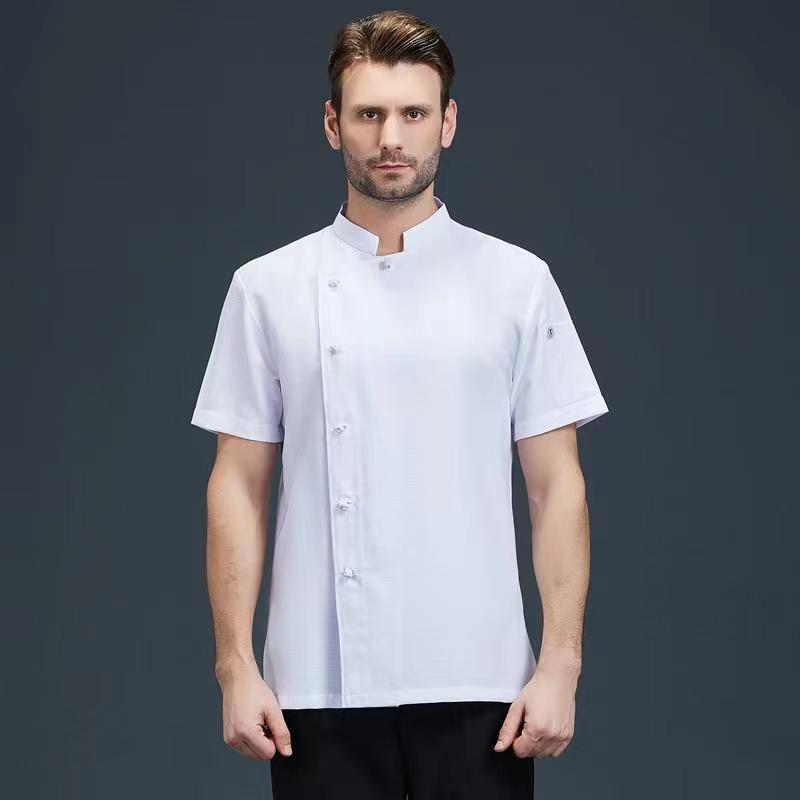 chinese collar white uniform