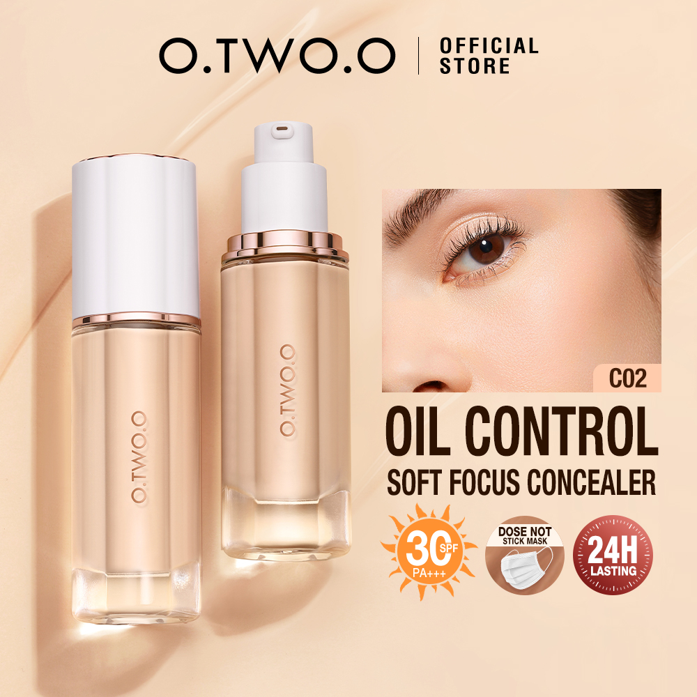 Discount on O.TWO.O  shoes - SKU: O.TWO.O Liquid Foundation Cream for Face 30ml High Coverage Makeup Base Sunscreen SPF30+++ Waterproo