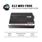 X12 MRV-F805 Car Amplifier Black