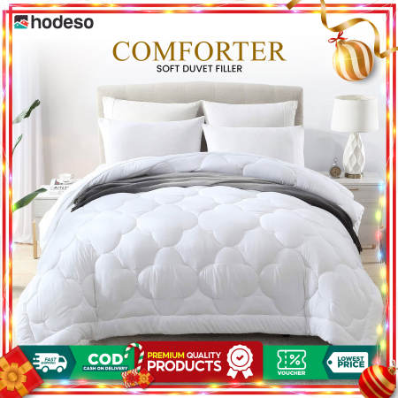 Hodeso Plain White Comforter for Beds in Various Sizes