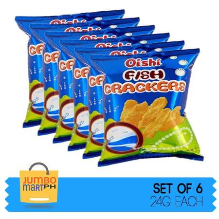 OISHI FISH CRACKERS 24G / SET OF 6