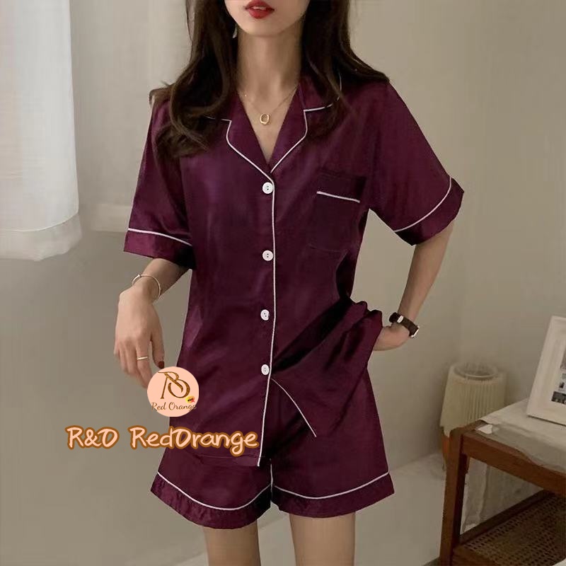 Anamai OlShoppe - ✨KOREAN SLEEPWEAR SILK TERNO POLO PAJAMA