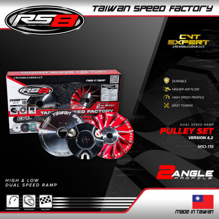 RS8 PULLEY SET WITH DRIVE FACE V4.2 TARAGSIT