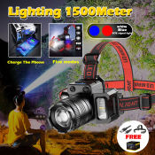 Waterproof USB Rechargeable Headlamp for Outdoor Camping - 