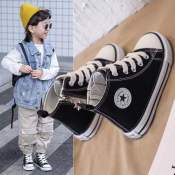 Fashion Kids shoes high tops canvas shoes for kids boy rubber skate zip shoes for kids size 24-36