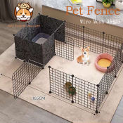 Extendable Steel Panel Dog Cage - DIY Pet Metal Wire Kennel