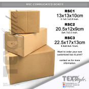 Corrugated RSC Boxes by Textstyle - Sold Individually