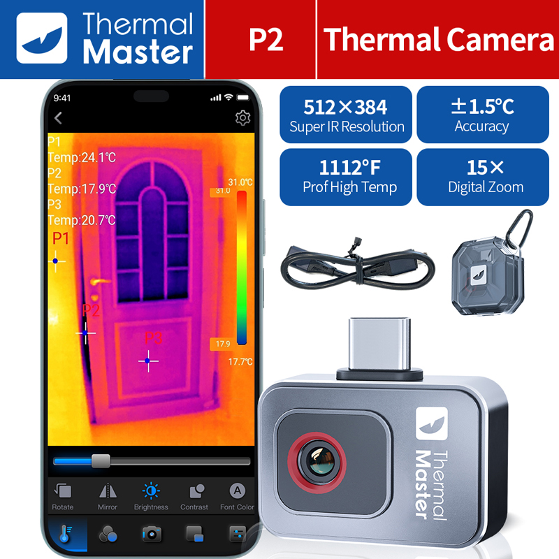 Thermal Master P2 Clear Thermal Imaging Camera for Spotting Air Leaks and Electrical Issues ราคา 6,919 บาท*ส่งฟรี