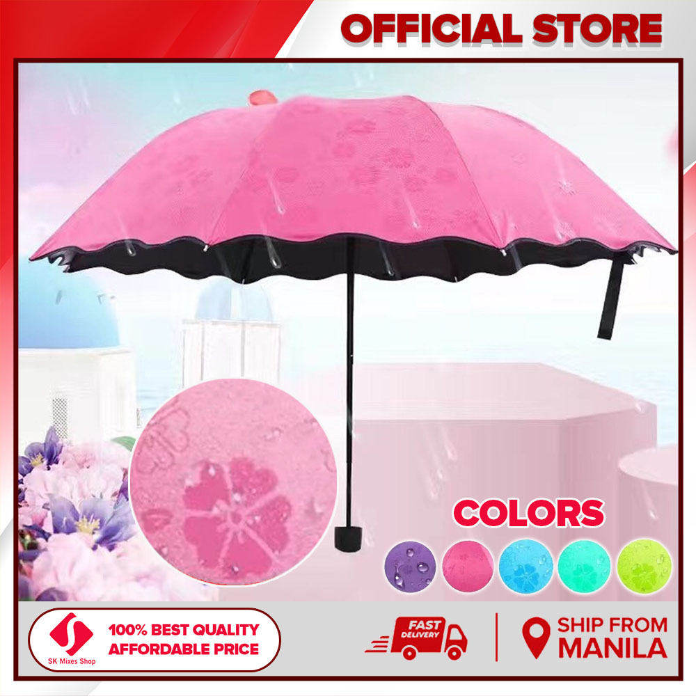 Lazada Philippines - SK Mixes Best Seller Magic Blossom Flowers Cute Umbrella with UV Protection (Random Color)