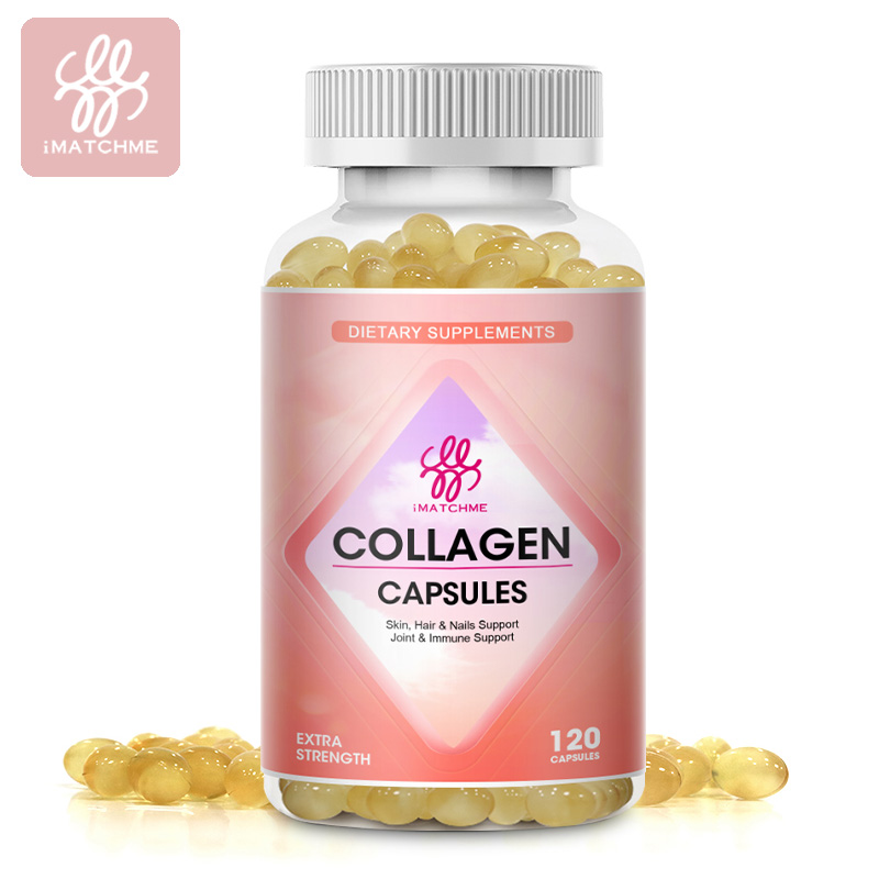 iMATCHME Collagen Capsules Whitening Skin Care Moisturizing Anti-wrinkle Anti-aging Hair & Nails Support