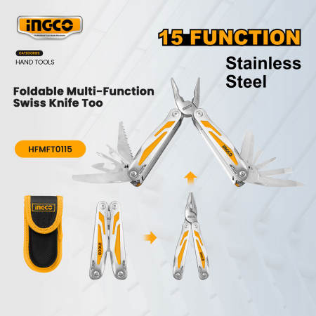 Ingco Swiss Knife Tool with Pouch Bag