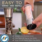 GM Stainless Steel Manual Salt Pepper Mill Grinder