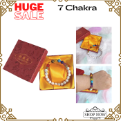 7 Chakra Healing Bracelet - Blessed, Natural Lava Stone