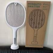Hotocatalyst Electric Mosquito Swatter with USB Rechargeable Lamp