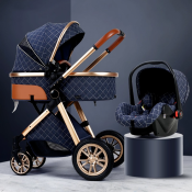 Newborn 3-in-1 Car Seat Stroller with Folding Recline Feature