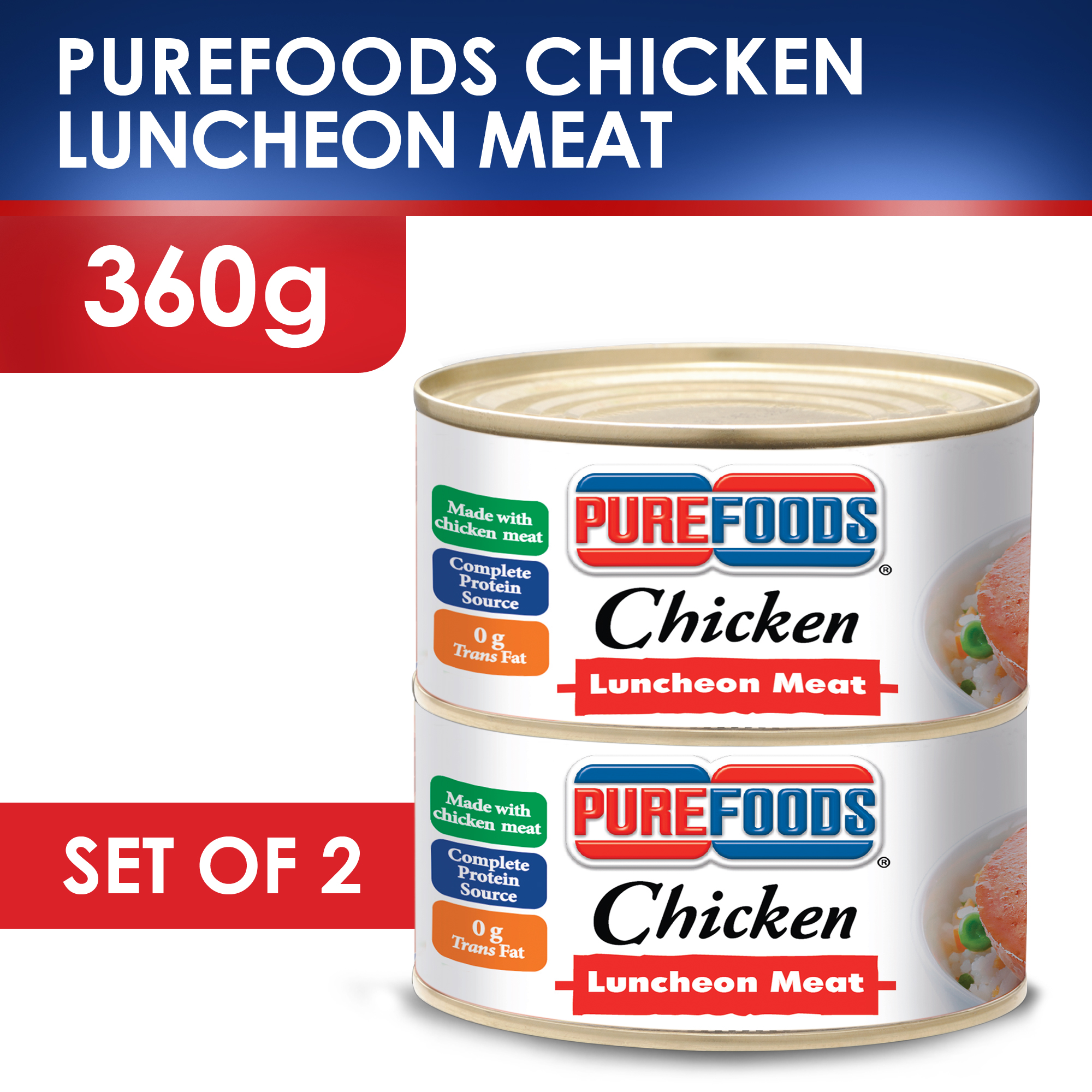 Purefoods Chicken Luncheon Meat (360g) Set of 2