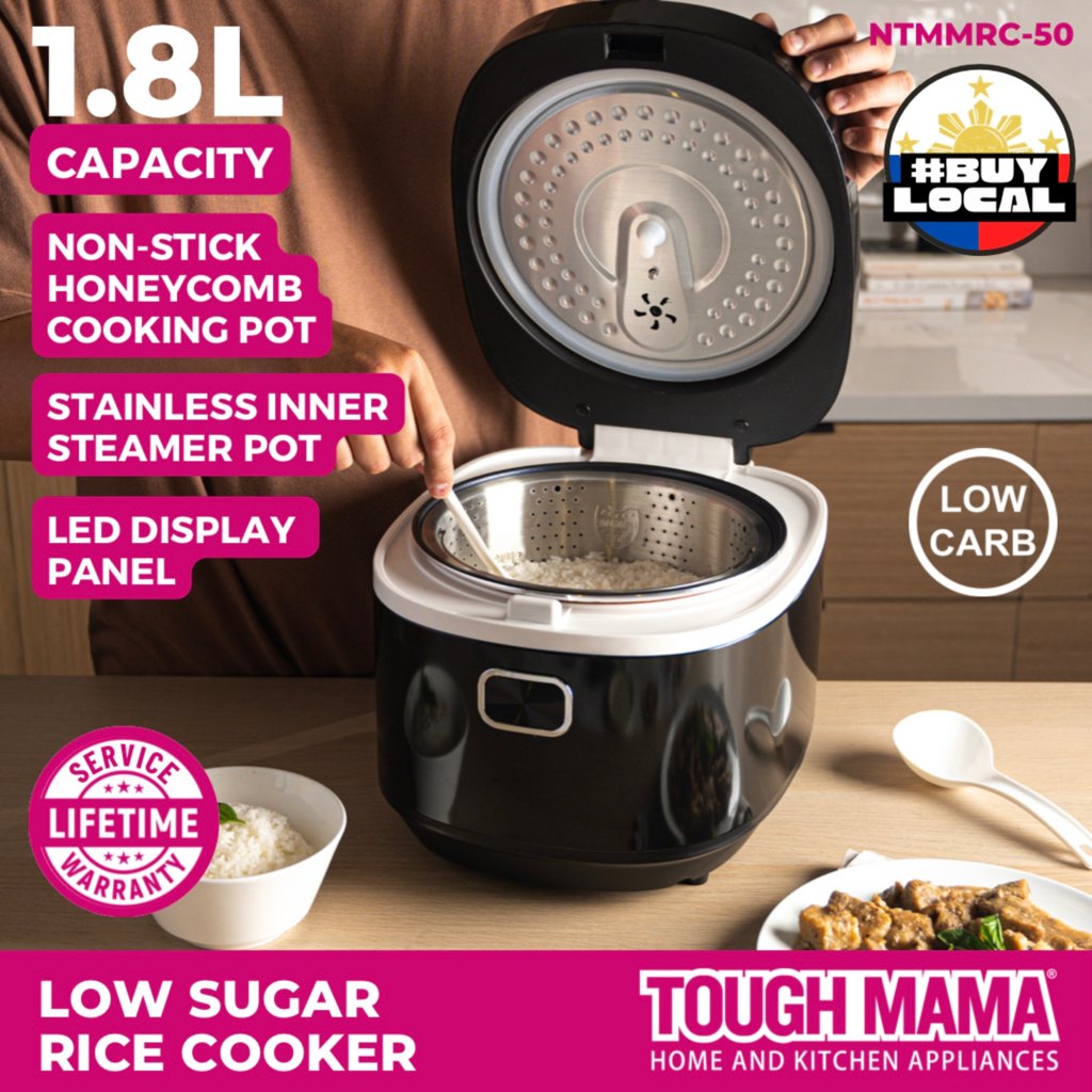 Tough Mama RTRC18-1G Hello Kitty Rice Cooker Straight Type 1.8L Non-stick Rice  Cooker with steamer