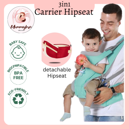 Adjustable Baby Carrier with Hip Seat, Ergonomic 3-in-1 - SALE
