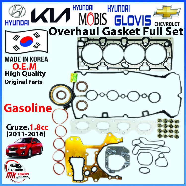 OEM] Overhaul Gasket Full Set. Head Gasket: Seteel. for Cruze(2011-2016).  1.8cc. Gasoline. High Quality. Original Parts. MADE IN KOREA Lazada PH