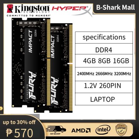 Kingston Fury 16GB/32GB DDR4 3200MHz Gaming RAM SODIMM