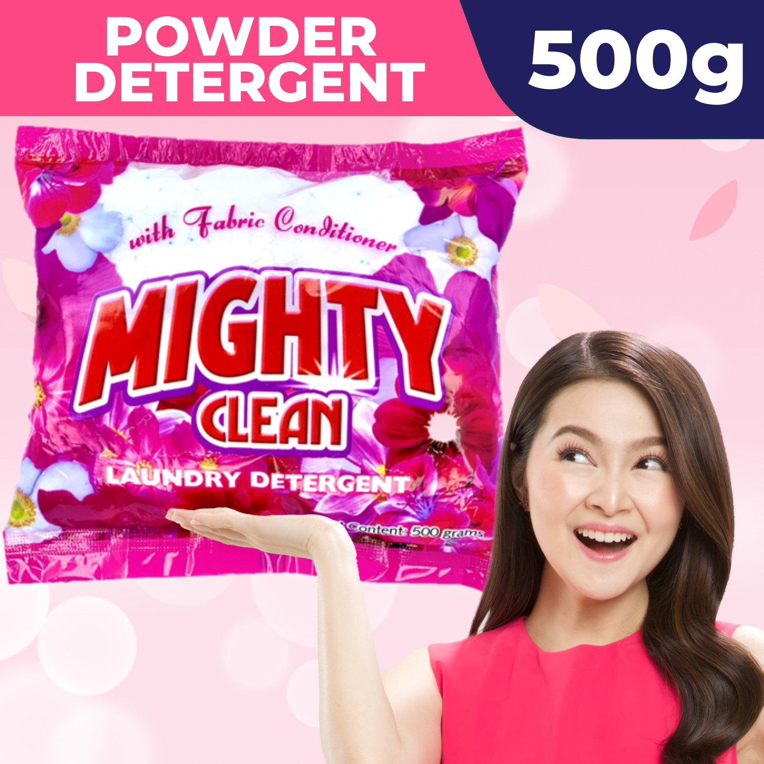 Mighty Clean Floral Blossom Detergent Powder - 500g