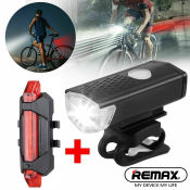 Remax USB Rechargeable Bicycle Light Set - Waterproof, Bike Accessories