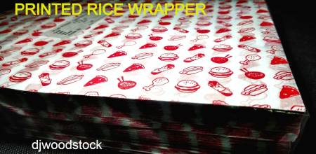 Printed Rice Wrapper, 100 pcs, Grease Proof Paper, Wax Paper