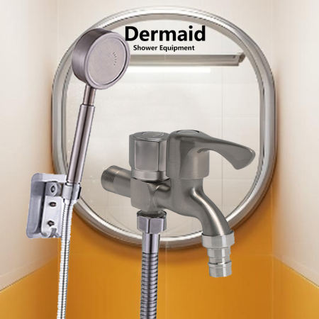 Dermaid Stainless Steel 2-Way Faucet Shower Set with Pressured Head