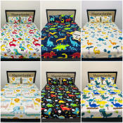 3 in 1 Set - 100% Canadian Bedsheet with Two Pillow Case