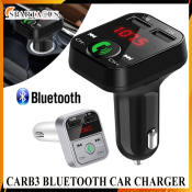 CARB3 Bluetooth Transmitter Car Kit with Dual USB Charger