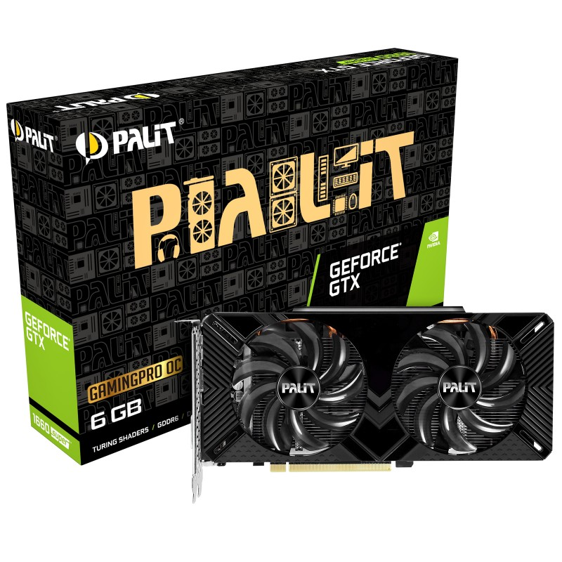 PALIT GEFORCE GTX 1660 SUPER GAMING PRO 6 GB GDDR6 PCI-EXPRESS GRAPHICS CARD GamingPro Turing GPU NE6166S018J9-1160A-1