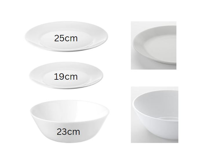 Oftast Ikea White Side Plates Oftast Bowl Plates Ikea IKEA OFTAST