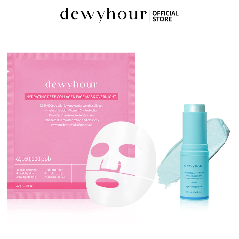 Discount on KIMUSE  shoes - SKU: dewyhour Set Eye Balm Cool Stick And 2,160,000ppb  Deep Collagen Overnight Face  Mask Hydrating Pore