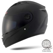 HNJ Full Face 855 Dark Smoke Visor Helmet, Size Large