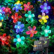 Solar Flower String Lights - Waterproof LED Outdoor Fairy Lights
