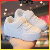 Soft Bottom Unisex White Sneakers for Babies and Toddlers