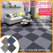 Office Carpet Tiles - Easy Installation, 50x50cm, Various Colors 