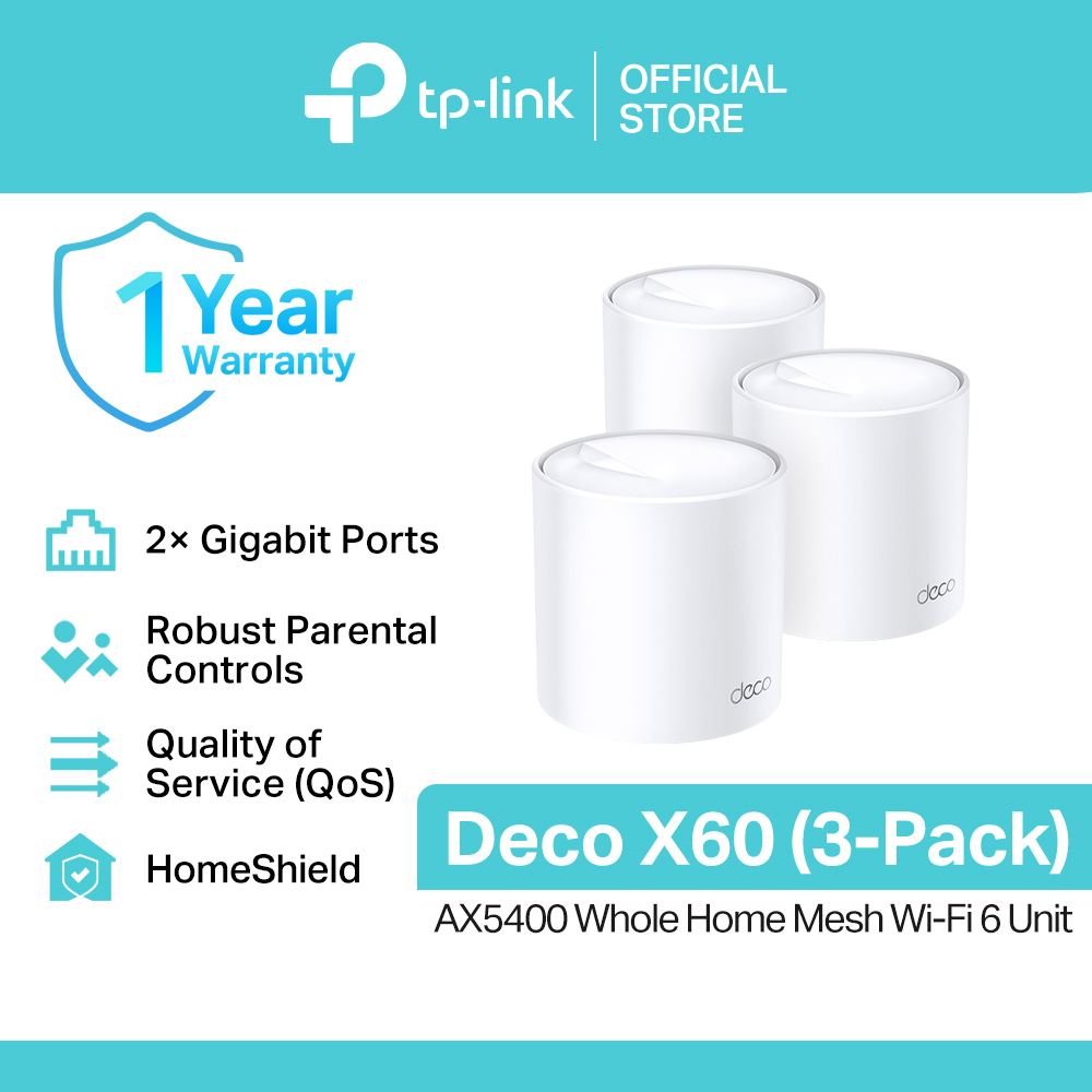 TP-Link Official Store / Deco X60 AX5400 / 2.4 GHz and 5GHz Whole Home Mesh Smart Access Point WiFi 6 Router - Image 3