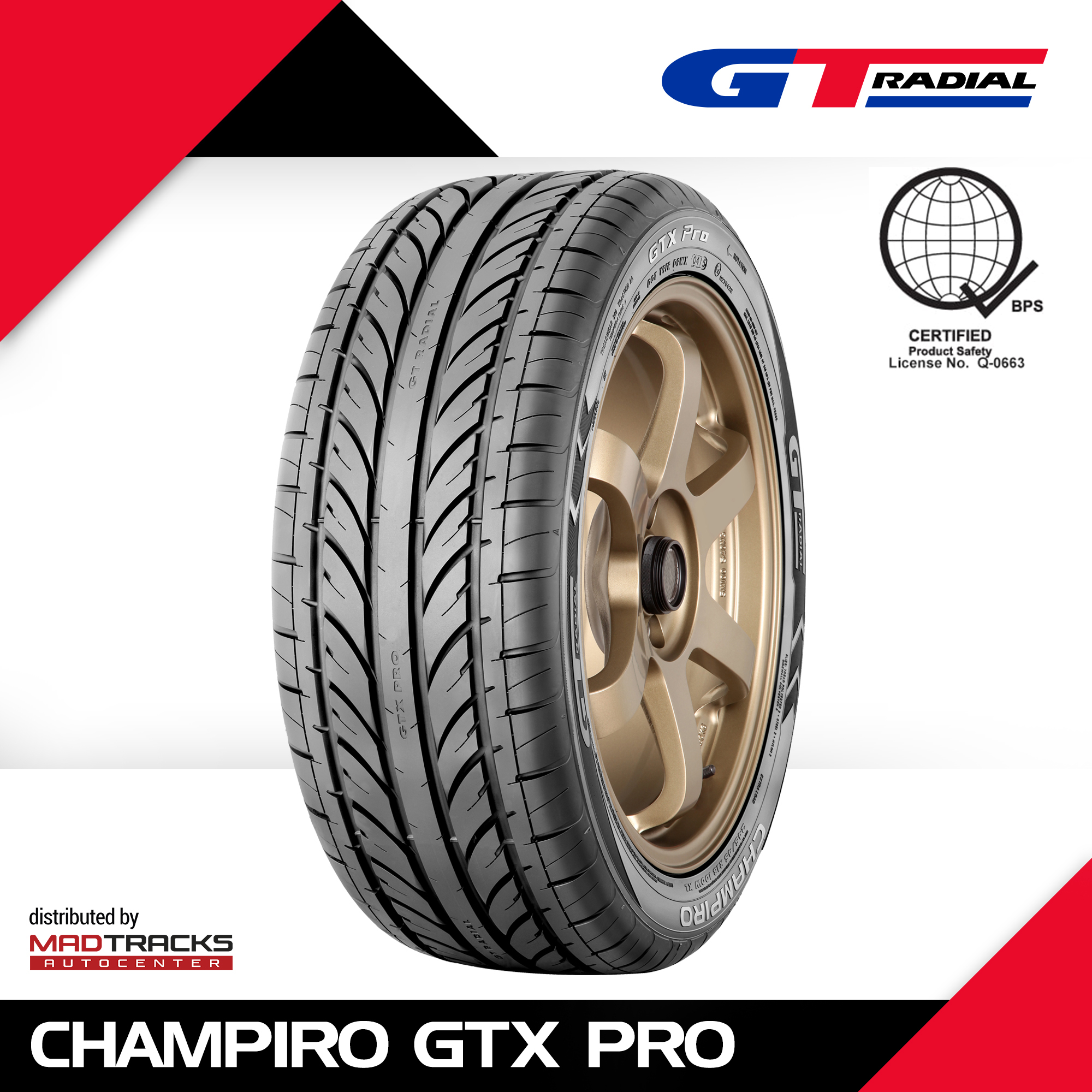 GT Radial 225/40 ZR18 88W CHAMPIRO SX2 Tire ( 225/40R18 Gajah