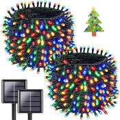 33ft Solar LED Fairy Lights for Outdoor Christmas Decorations