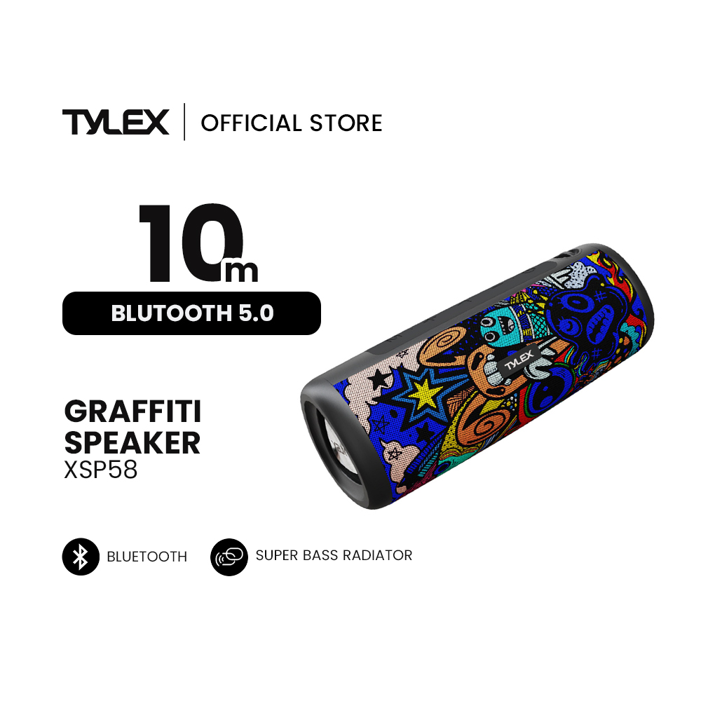 TYLEX XSP58 Bluetooth Speaker - Super Bass, Splashproof, FM Radio