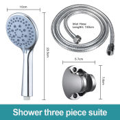 YAKS Adjustable Pressurized Shower Head with 3 Spray Settings