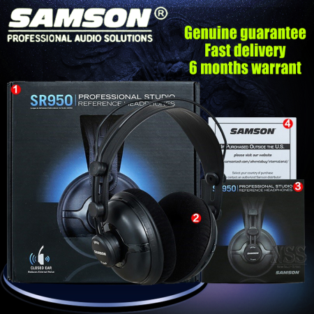 SAMSON SR950 Studio Monitor Headphones - Closed Ear Design