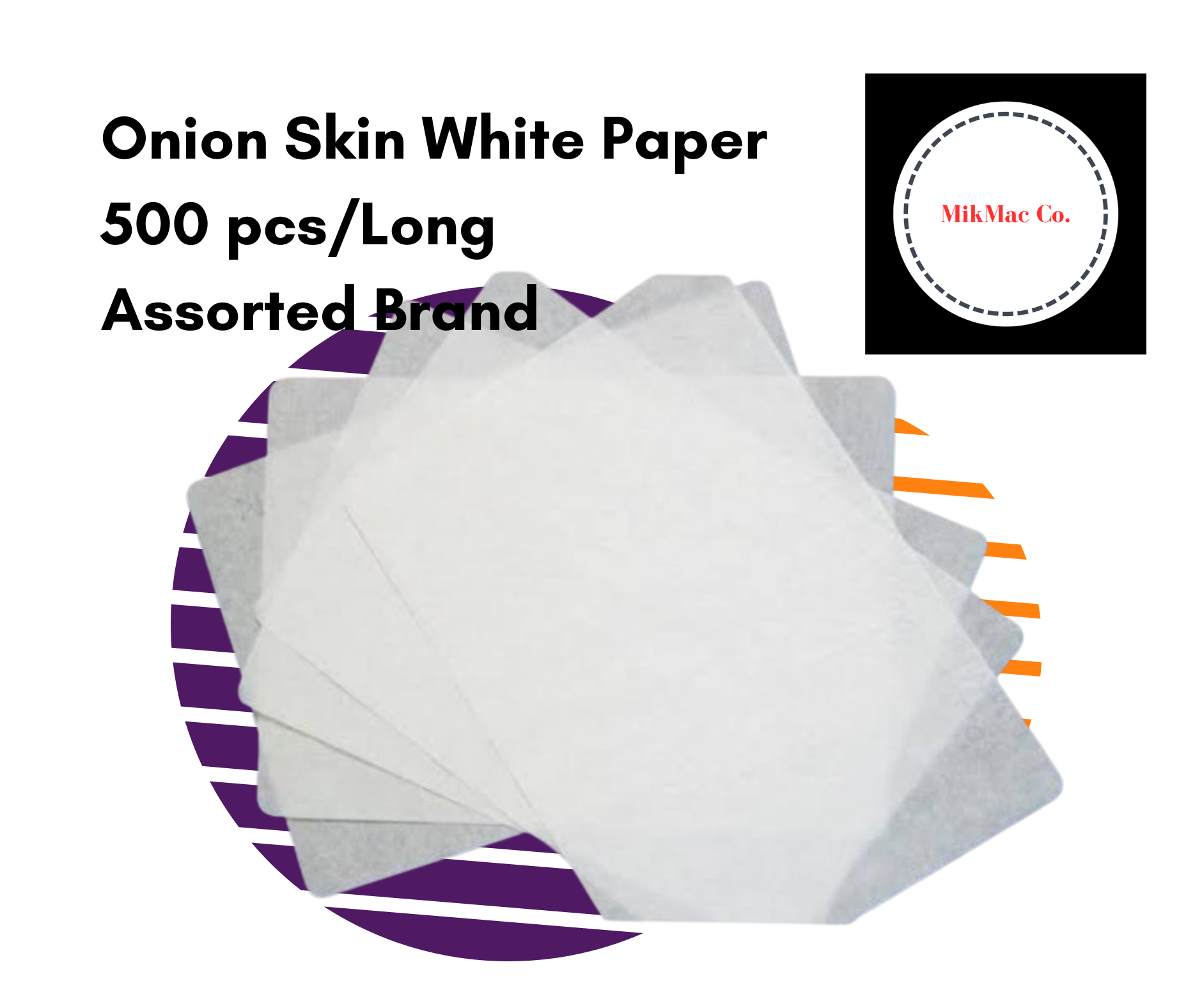 Onion Skin Paper, 500 pcs, Short, Assorted Brand, For scrapbooking, M633 SCHOOL & OFFICE SUPPLIES WHOLESALE