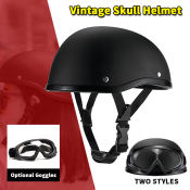 PMShop Retro German Style Half Face Motorcycle Helmet